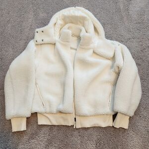 Alo Yoga Foxy Sherpa Jacket Sz L Ivory